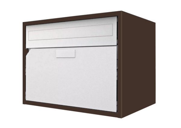 Briefkasten Huber Aluminium 300/400 Dunkelbraun IGP Classic 34